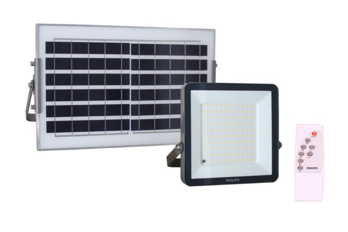 PHILIPS Ledinaire Floodlights Solar, 6.5 W, 910 lm, 4000 K, CRI80, IR remote, Symmetrical, IP65